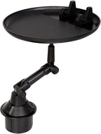 Cellet Cup Holder Tray for Car with Phone Mount – Expandable Base, 360° Rotation Food & Drink Tray with Non-Slip Surface, Adjustable Arm for Eating in Vehicle – Fits Most Standard Car Cup Holders