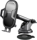 Esoulk One Touch Car Phone Mount - Dashboard & Windshield Cell Phone Holder, Strong Suction Cup Auto Stand with Adjustable Telescopic Arm, 360° Rotation for iPhone, Samsung & All Smartphones
