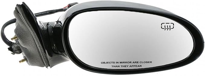 TRQ 2 Piece Driver and Passenger Side Mirror Assembly Set Electric Adjustment Heated No Memory Black Compatible with 1997-200