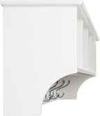 Prepac 60" Contemporary Wall Mounted Coat Rack, Coat Hooks Wall Mount with 4 Shelves, Ideal for Hallway or Entryway Storage S