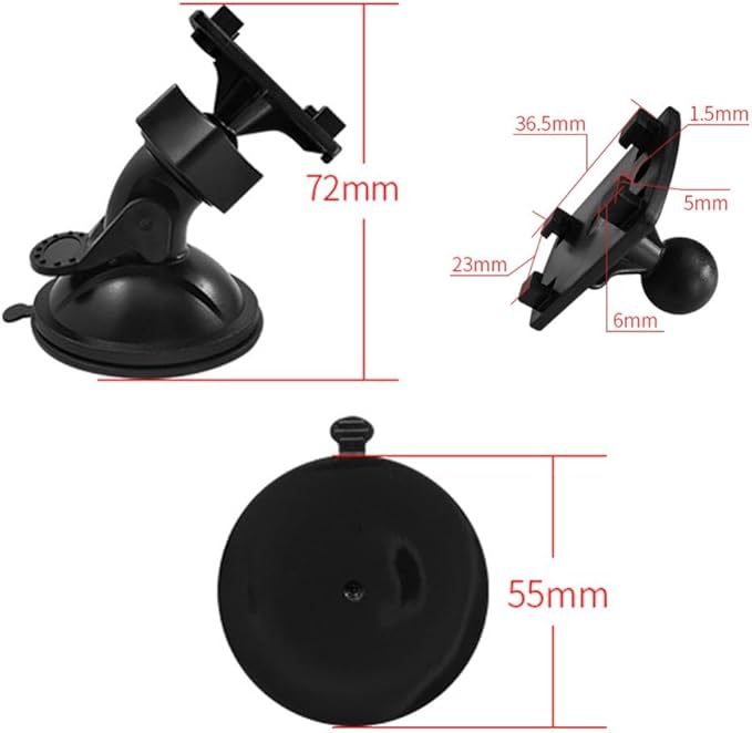 Universal Car Dash Cam Mount - Vacuum Suction Cup Holder with 4 Interchangeable Heads for GPS Navigation and Dashboard Recorder(Four Claws Heads)