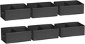 DIMJ Closet Storage Bins, 6 Pack Storage Baskets for Shelves, Foldable Closet Organizer with Handle, Linen Closet Organizers 