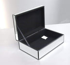 QMDECOR Silver Glass Mirrored Jewelry Box Beautiful Finish Storage Sturdy Organizer High-end Jewelry Organizer Luxury Big Van