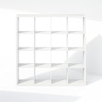 Furinno Cubic Closet Organizers and Storage, 16-Cube Closet Organizer, Open Shelf Closet Storage, Extra Thick Frame for Wardr