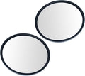 TRQ 8.5 inch Round Convex Mirrors Stainless Steel Center Stud with Mounting Bracket Manual Non Heated Driver and Passenger Si