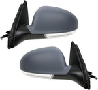 TRQ 2 Piece Driver and Passenger Side Mirror Assembly Set Electric Adjustment Heated No Memory Black Compatible with 2005-201