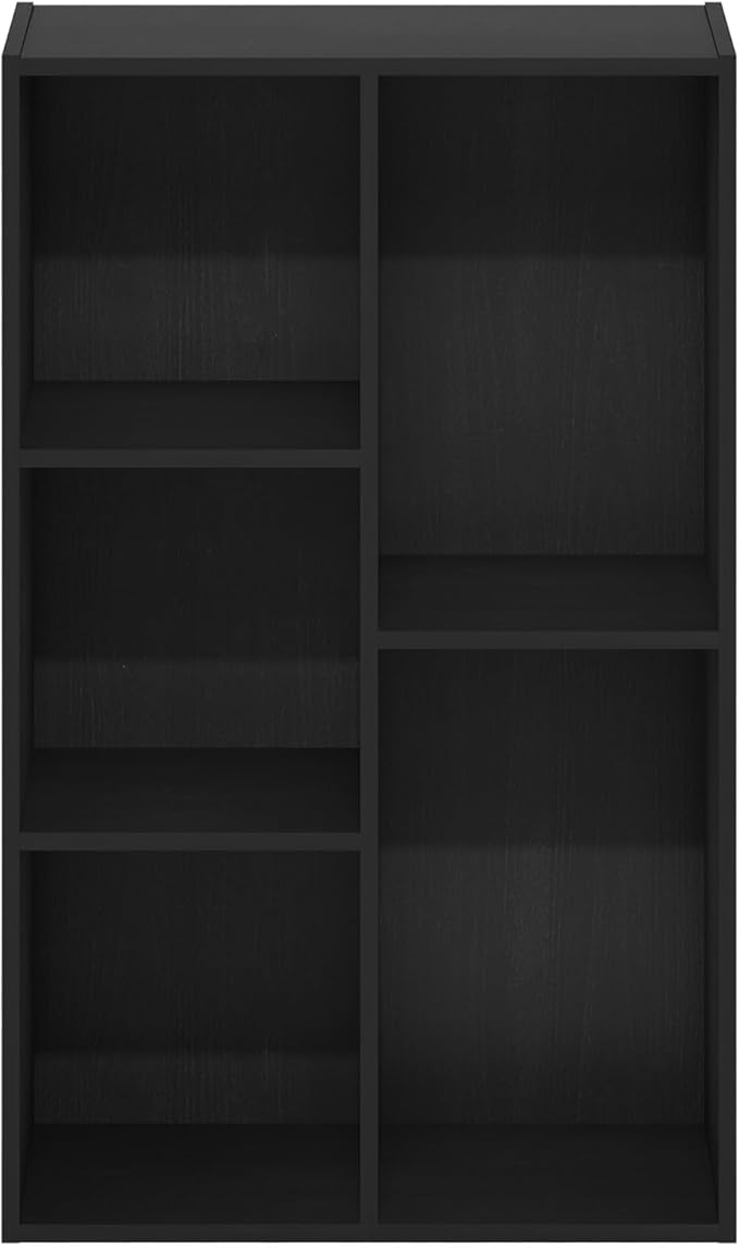 Furinno LUDER Book Shelf, 5-Cube Bookshelf, Reversible Bookcase, 9.4 x 19.5 x 31.5, Easy Assembly, for Living Room, Bedroom, 