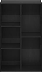 Furinno LUDER Book Shelf, 5-Cube Bookshelf, Reversible Bookcase, 9.4 x 19.5 x 31.5, Easy Assembly, for Living Room, Bedroom, 