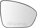 TRQ Passenger Side Door Mirror Glass Non-Heated Snap On Clear Compatible with 2019-2023 Nissan Altima NI1325141