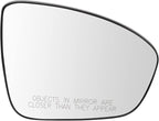 TRQ Passenger Side Door Mirror Glass Non-Heated Snap On Clear Compatible with 2019-2023 Nissan Altima NI1325141