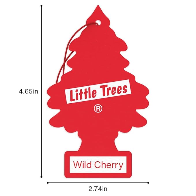 LITTLE TREES Car Air Freshener | Hanging Tree Provides Long Lasting Scent for Auto and Home | 24 Air Fresheners |Wild Cherry