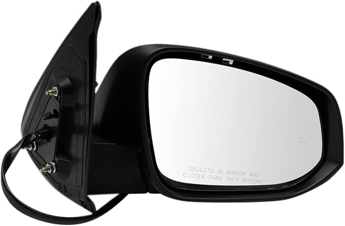 TRQ Driver & Passenger Side Power Heated Mirror Set Textured Paint to Match with Turn Signal Blind Spot Compatible with 2016-