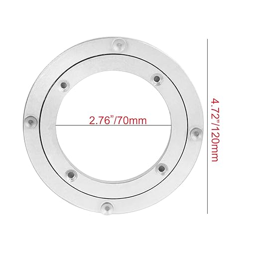 Aluminium Alloy Turntable Bearing, Heavy Duty Swivel Turntable Lazy Susan Rotating Bearing Turntable Round Dining Table Smoot