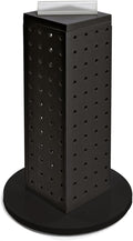 Azar 700220-BLK Pegboard 4-Sided Revolving Counter Display, Black Solid Color