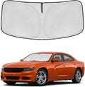 Windshield Sun Shade for Dodge Charger 2011-2023 Sunshade Front Window Shade Custom Fit Charger Accessories Sun Visor Foldable Shade Blocks UV Rays Accessories