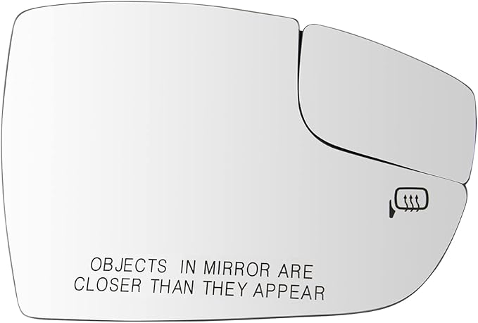 TRQ Heated Passenger Side Mirror Glass Snap-On Replacement Compatible with 2012-2018 Ford Focus RH FO1325163