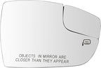 TRQ Heated Passenger Side Mirror Glass Snap-On Replacement Compatible with 2012-2018 Ford Focus RH FO1325163