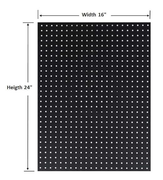 WallPeg Made in USA Pegboard Panels Garage Organization - Wall Storage Kit (PB-2 B) (2) ea - 24" x 16" Peg Board Tool Organiz