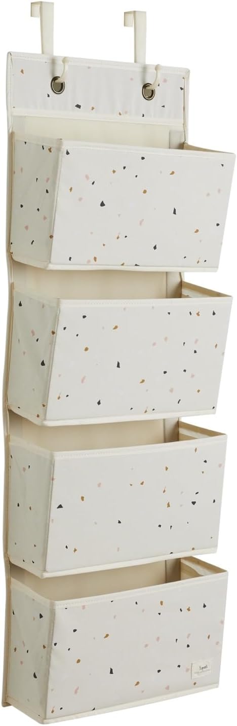 3 Sprouts Over the Door Organizer -Hanging Baby Organizers & Storage with 4 Large Pockets & 2 Hooks for Baby Clothes, Toy, St