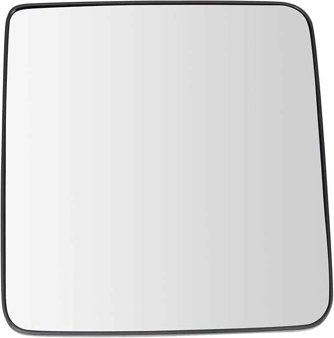 TRQ Driver Side Manual Mirror Glass with Backing Plate Compatible with 2018-2024 Jeep Wrangler 2020-2024 Jeep Gladiator CH132