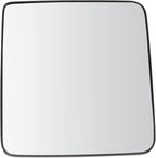 TRQ Driver Side Manual Mirror Glass with Backing Plate Compatible with 2018-2024 Jeep Wrangler 2020-2024 Jeep Gladiator CH132