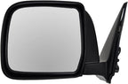 TRQ Driver and Passenger Side Mirror Assembly Set Manual Paint to Match Smooth Black Foldaway Compatible with 1997-1999 Toyot