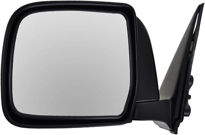 TRQ Driver and Passenger Side Mirror Assembly Set Manual Paint to Match Smooth Black Foldaway Compatible with 1997-1999 Toyot