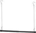 INFLATION Closet Rod With Hangers Adjustable Width (15-50 Inch) Tension for Hanging Clothes Rack, 35 Inch Height, Elegant Bla