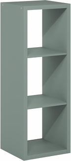 Furinno Cubicle Book Shelf, 3-Cube Bookshelf, Extra Thick Frame Horizontally & Vertically Reversible Bookcase with Open Back,