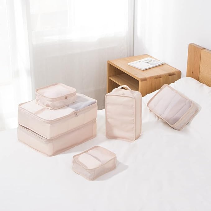 Packing cubes for Travel 6 Set Luggage Organizer Bags Packing Cubes for Suitcases Travel Essentials for Carry on Mesh Suitcas