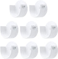T Tulead U Shape Closet Rod End Supports 1.1-Inch Wardrobe Bracket Aluminum Alloy Shower Rod Holder White, 8PCS with Screws