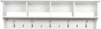 Prepac 60" Contemporary Wall Mounted Coat Rack, Coat Hooks Wall Mount with 4 Shelves, Ideal for Hallway or Entryway Storage S