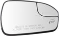 TRQ Passenger Side Mirror Glass Heated Convex Snap-On Compatible with 2013-2020 Ford Fusion FO1325170