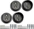 QCAA Extra Heavy Duty Premium Solid Brass Closet Pole Socket Set, 1-1/2 inch, with Stainless Screws, Oil_Rubbed Bronze, 2 Pai