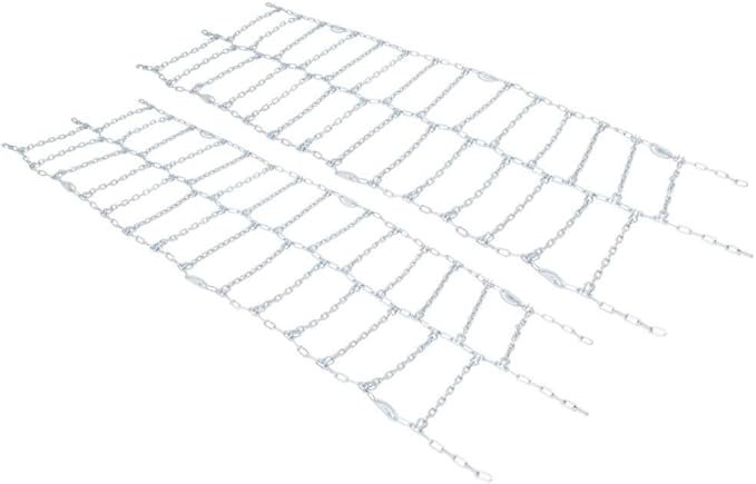 Mytee Products Pewag (Set of 2) 22.5" Twist Link Snow Tire Chain for Semi Trucks - Emergency Tire Traction Grip Chains - Snow
