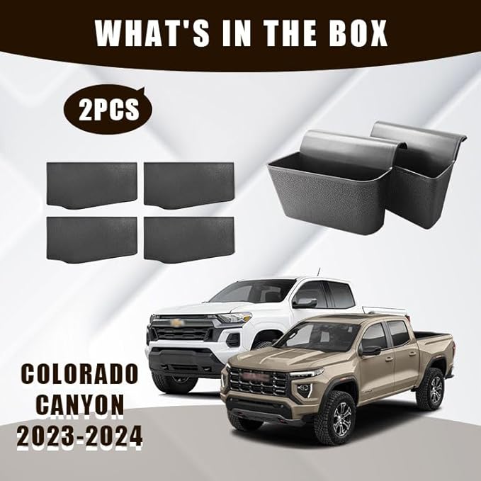 Muslogy for 2023-2026 Colorado & Cayon Tailgate Divider & Console Side Organizer Set Interior Accessories Compatible with Chevy Colorado/GMC Canyon 2023-2025 2026(Tailgate Divider+Console Side)