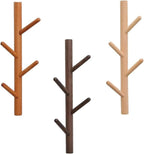 Coat Rack 2 pack-Wall Mounted Hat Rack Coat Hooks-Sturdy Wooden Coat Rack Stand-Entryway Hall Tree Coat Tree with Solid Base 