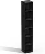 6 Cube Storage Organizer, Narrow Open Shelf Bookcase, Freestanding 6 Cube Storage Shelf, Moisture-Proof Scratch-Resistant Mel