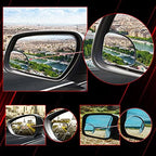 Frienda 6 Pieces Blindspot Mirror, High Definition Glass Convex Lens Frameless 360° Wide-range View Side View Mirror for Car(Fan, Round, Rectangle Shape)