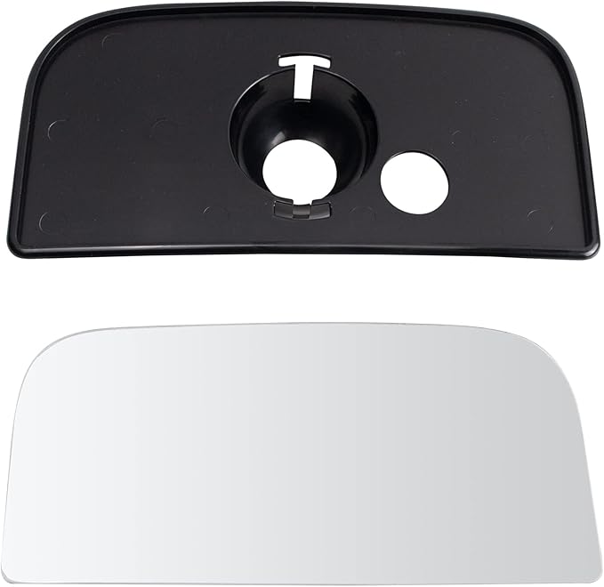 TRQ Exterior Tow Mirror Lower Glass LH Driver Side for Chevy GMC Truck SUV