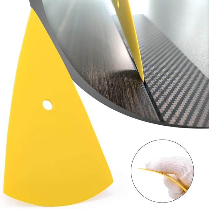 Pro Vinyl Wraps Applicator Tool Kit Window Tint Film Car Wrapping Tools Includes Felt Squeegees, Plastic Scraper, Wrap Knife and Blades, Magnetic Holders, Cleaning Cloth, Gloves and Finger Sleeve