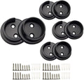QCAA Heavy Duty Solid Metal Closet Rod Socket Set, 1-3/8'', Oil-Rubbed Bronze, 4 Pair, Made In Taiwan