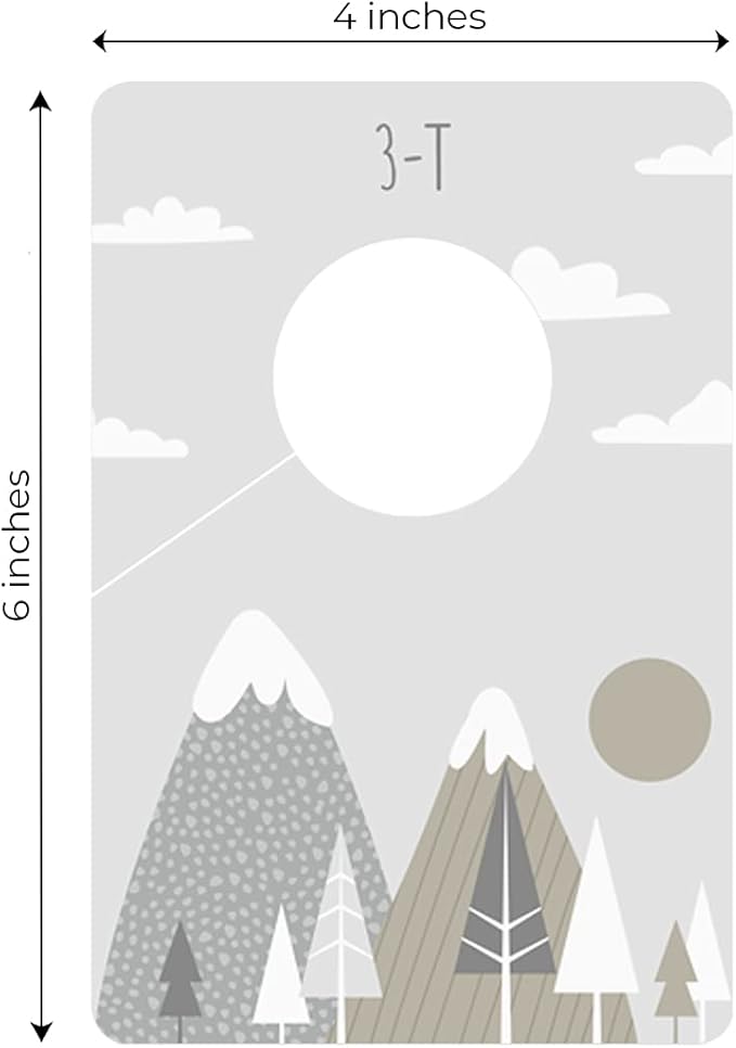 Canopy Street Gender Neutral Closet Clothing Dividers/Trendy Mountain Closet Organizer for Boy Or Girl Newborn to 4T Clothes 