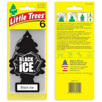 LITTLE TREES Car Air Freshener | Hanging Tree Provides Long Lasting Scent for Auto and Home | Black Ice, 24 Air Fresheners