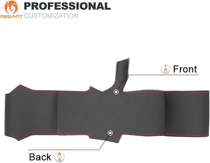 MEWANT Breathable Black Microfiber Leather DIY Car Steering Wheel Cover for Toyota Camry 2018-2019 / Toyota Avalon 2019 / Toyota Corolla 2019-2020 / Toyota RAV4 2019 Steering Wheel Accessories