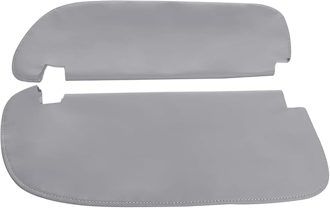 Car Sun Visor Cover Skin Replacement Fits for Dodge Ram 1500 2500 1994-2001 Microfiber Leather, Gray