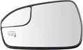 TRQ Driver Side Mirror Glass Heated Snap On Compatible with 2013-2016 Ford Fusion FO1324170