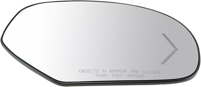TRQ Passenger Side Mirror Glass Heated Compatible with 2007-2013 Chevrolet Silverado GMC Sierra 1500 Suburban Yukon XL 2500 2