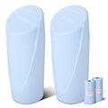 Car Trash Can Bin with Lid-2 Packs Car Garbage Can Cup Holder-Light Blue Mini Leakproof Vehicle Trash Garbage Can Bin with 40pcs Trash Bags-Car Organizers and Storage for Front Back Seat Accessories