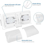 12V Led RV Ceiling 1100 Lumen Double Dome Light | RV Interior Lighting Fixture with ON/Off Switch for RV Trailer Camper Truck Van Boat Car (5 Pack Natural White 4000-4500K)